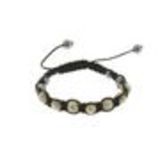 Bracelet shamballa à cristaux ultra fin et brillant Doré - 2068-36250