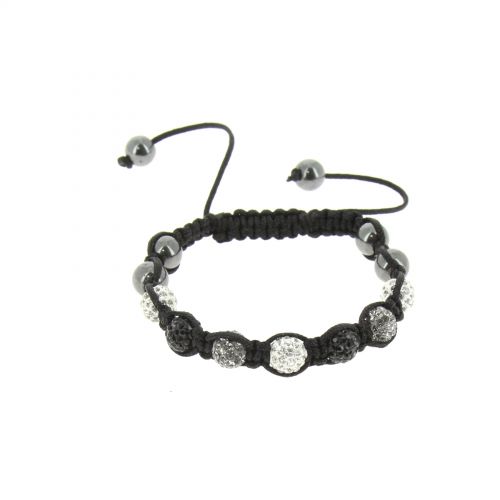 Shamballa bracelet with ultra-fine and brilliant crystals, MELIS