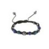 Bracelet shamballa à cristaux ultra fin et brillant Bleu-bleu - 2068-36253