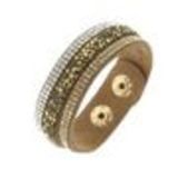 Bracelet similicuir strass 8812 Camel - 9593-36266