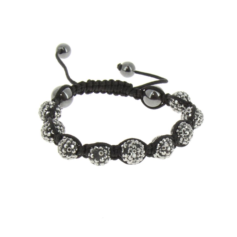 Bracelet Shamballa 9, AOH-39 Noir-gris - 1556-36272
