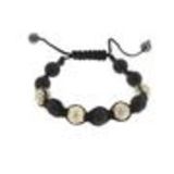 Bracelet Shamballa AOH-70 hématites, perles noir Doré - 1709-36275