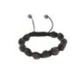 Bracelet Shamballa AOH-70 hématites, perles noir Violet - 1709-36279
