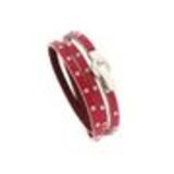 Bracelet wrap en cuir 8474 CEDELLA Rouge - 8711-36320