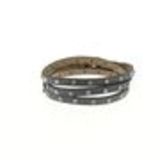 Bracelet wrap en cuir 8474 CEDELLA Gris - 8711-36333