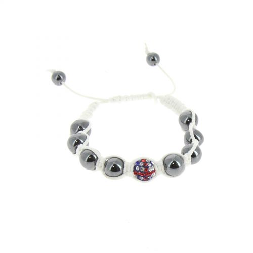 English flag shamballa bracelet, LEONI