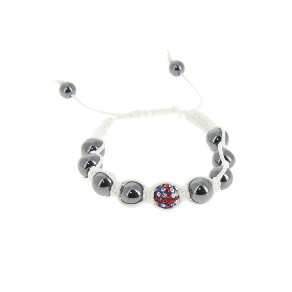 Bracelet shamballa Drapeau Anglais Blanc - 2531-36336