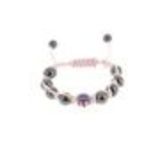 Bracelet shamballa drapeau americain fuchsia Rose - 2546-36341