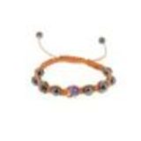 Bracelet shamballa drapeau americain fuchsia Orange - 2546-36342