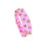 Clear bracelet double turns 7180 Brown Fuchsia - 7255-36360