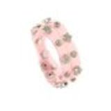 Clear bracelet double turns 7180 Brown Pink - 7255-36361