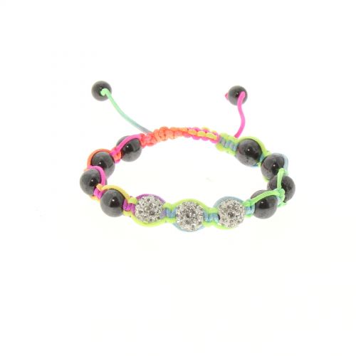 Bracciale Shamballa 3 sfere in ceramica disco, MARION