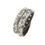 Bracelet wrap cloutés strass NAIKA Gris foncé - 9702-36385