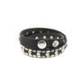 Bracelet wrap cloutés strass NAIKA Noir - 9702-36393