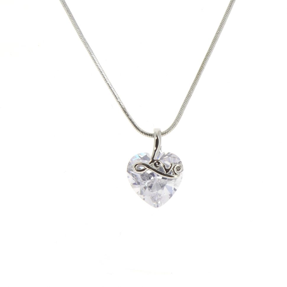 Collier pendentif coeur JOSETTE Argenté - 10165-36412