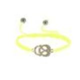 Bracelet shamballa tête de mort strass Jaune Fluo - 4699-36499