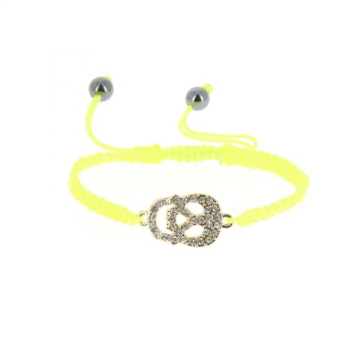 Bracelet shamballa tête de mort strass, DEVA