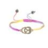 Bracelet shamballa tête de mort strass ,4695 jaune fluo Multicouleur - 4699-36500