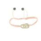 Bracelet shamballa tête de mort strass ,4695 jaune fluo Rose - 4699-36501