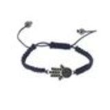 Bracelet fantaisie, Main de Fatima, AOH-61 Bleu marine - 6088-36503