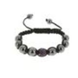 Bracelet shamballa 7 disco ball, drapeau anglais Black (purple) - 2118-36509