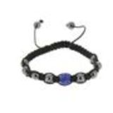 Bracelet shamballa 7 disco ball, drapeau anglais Bleu cyan - 2118-36510