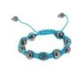 Bracelet shamballa 7 disco ball, drapeau anglais Bleu - 2118-36512