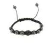 Bracelet shamballa à cristaux Noir (Noir) - 2118-36517