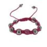 Bracelet shamballa à cristaux Fuchsia - 2118-36519