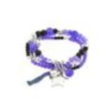 Bracelet extensible coeur et perles, E018 Bleu - 1793-36531