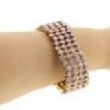 bracelet B044-2 strass de 4 rangées Rose - 1774-36537