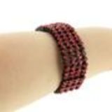 bracelet B044-2 strass de 4 rangées Rouge - 1774-36538