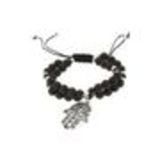 bracelet shamballa fatima en perles de verres et bois D024