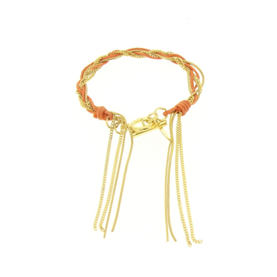 Bracelet Tressé doré, RON-01 Orange - 1553-36588