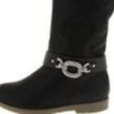 Paire de bijoux de bottes similicuir, 5696 Noir-Noir Noir (Argenté) - 5702-36651