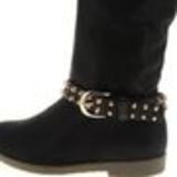 Paire de bijoux de bottes à clous HIBA Noir (Doré) - 3860-36658