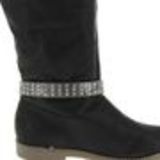 Paire de bijoux de bottes en croute de cuir NOAM Argenté - 8918-36679