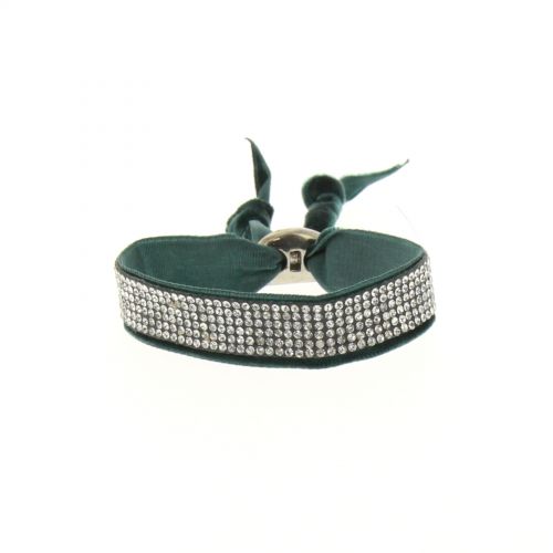 Bracelet strass et velour