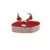 Bracelet strass et velour Rouge - 6210-36704