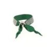 Bracelet ruban 6 rangées de strass Vert - 4890-36720