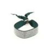  Bracelet ruban 8 rangées de strass Vert - 4924-36804