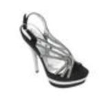 Chaussures de soirée satinées en toile de strass 5948 Noir - 5974-36863