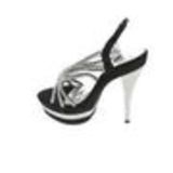 Chaussures de soirée satinées en toile de strass 5948 Noir - 5974-36865