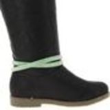 Paire de bijoux de bottes, 2 tour à 3 rangés de strass, DH001 Noir- Gris Vert - 9632-37094