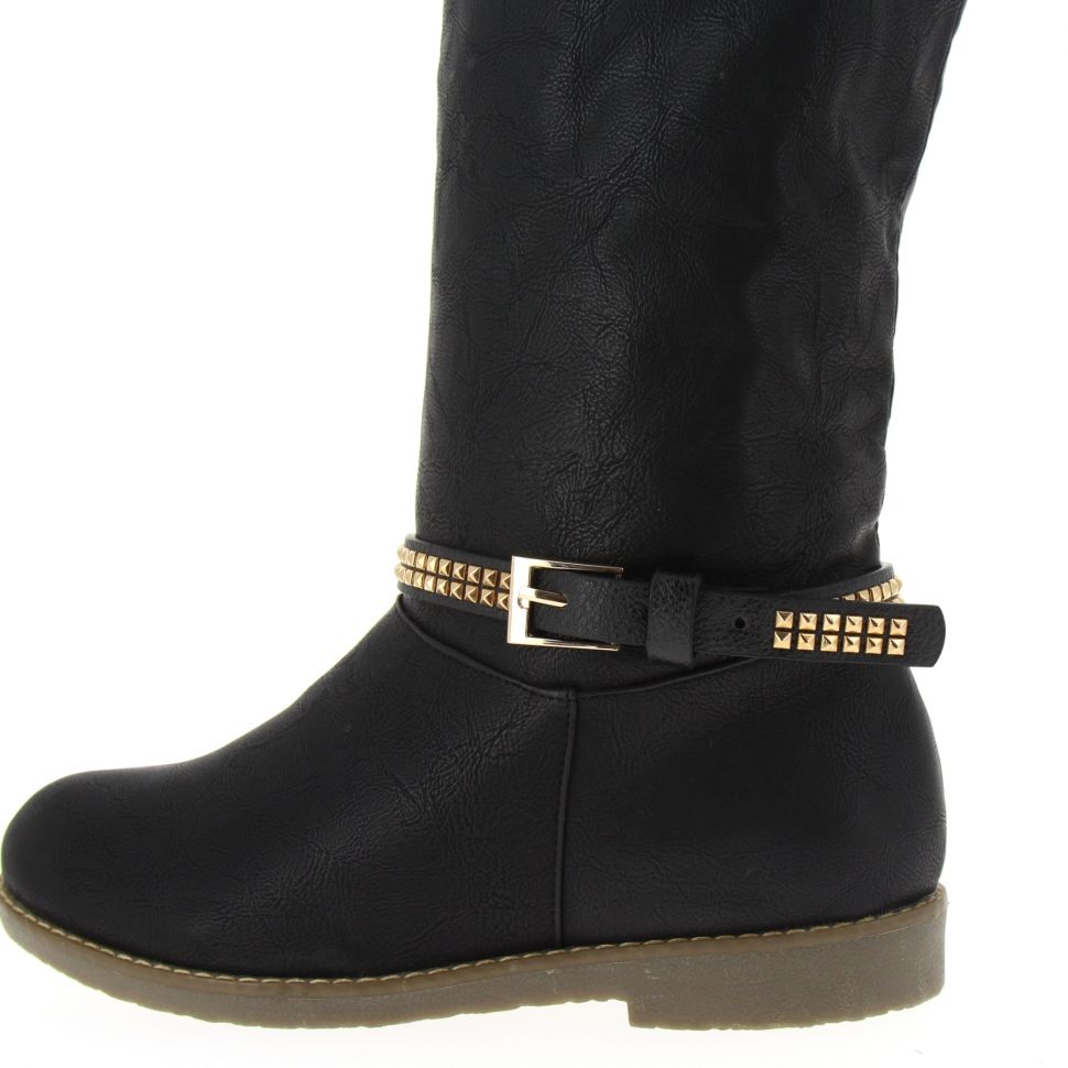 1 x Jewel boots cloutés, DH005 Black-Gold