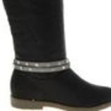 Paire de bijoux de bottes 2 tours strass WIEM Gris - 6616-37127