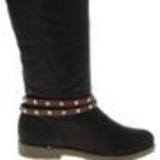 Paire de bijoux de bottes 2 tours strass WIEM Marron - 6616-37128