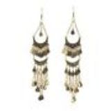Boucles d'oreilles pendants à perles et strass, 9108 Doré Golden - 10202-37247