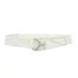 Ceinture similicuir élasthanne Angele Blanc - 7746-37255