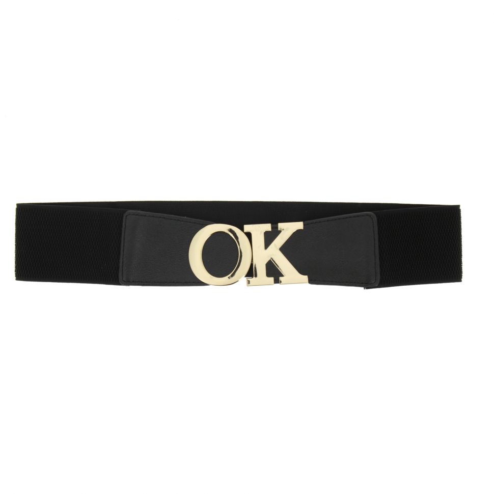 Ceinture élastique large OK, QL41 Noir Noir - 8571-37257